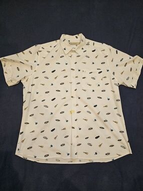 Boca Classics Islandwear Men's Short Sleeve White Button-Up Shirt